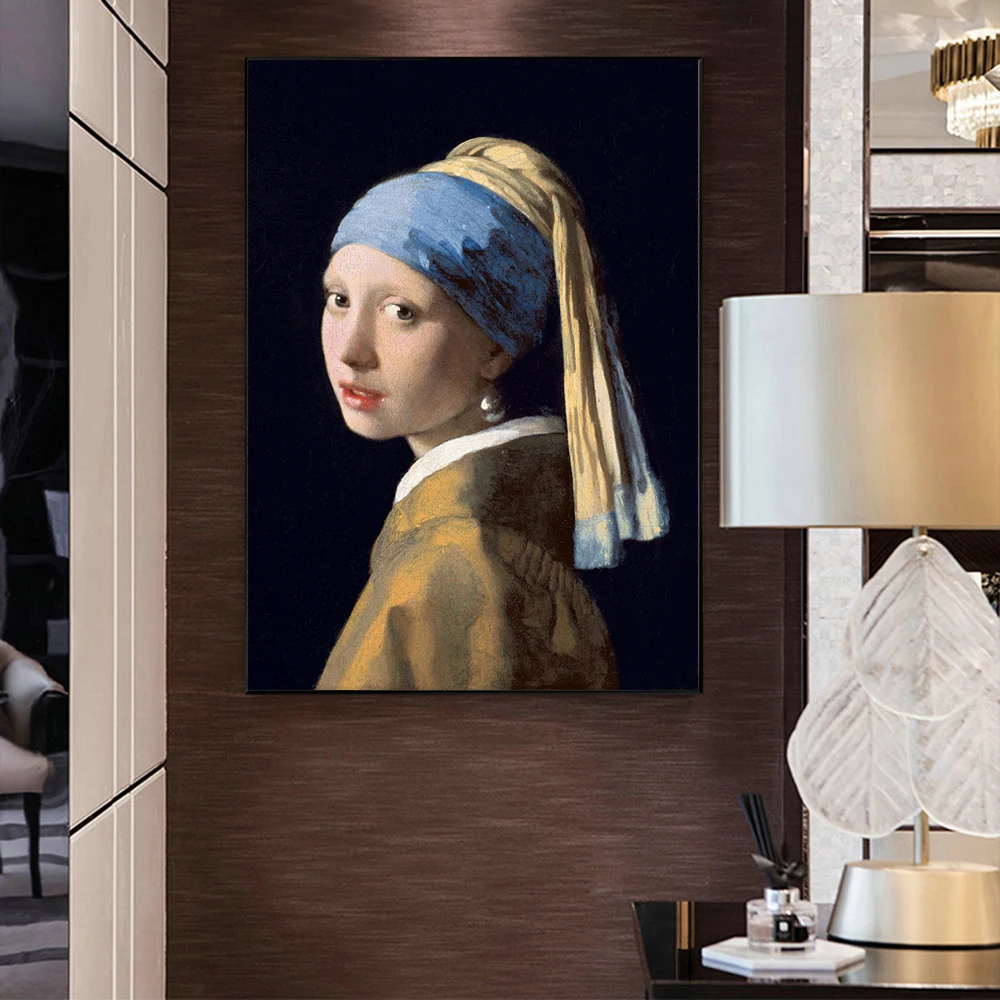 

The Girl With A Pearl Earring By Jan Famous Art Canvas Paintings Wall Art Posters And Prints Classical Famous Art Picture Cuadro