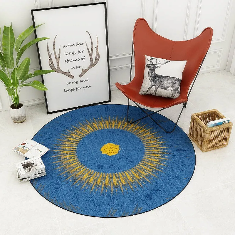 5 Круглый 3D коврик для гостиной с геометрическим рисунком, компьютерный коврик для стула, детский коврик для спальни, нескользящий коврик для ванной комнаты - Цвет: 5