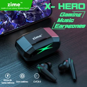 zime xhero bluetooth earphone wireless 5 0 tws earbuds headset low latency headphone stereo sports waterproof noise reduction free global shipping