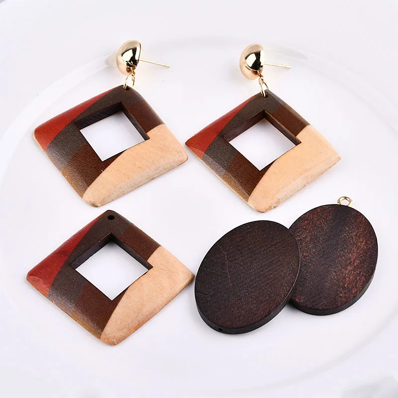 Аксессуары сделай сам Южная Корея твердая древесина цветные Квадратные ретро
