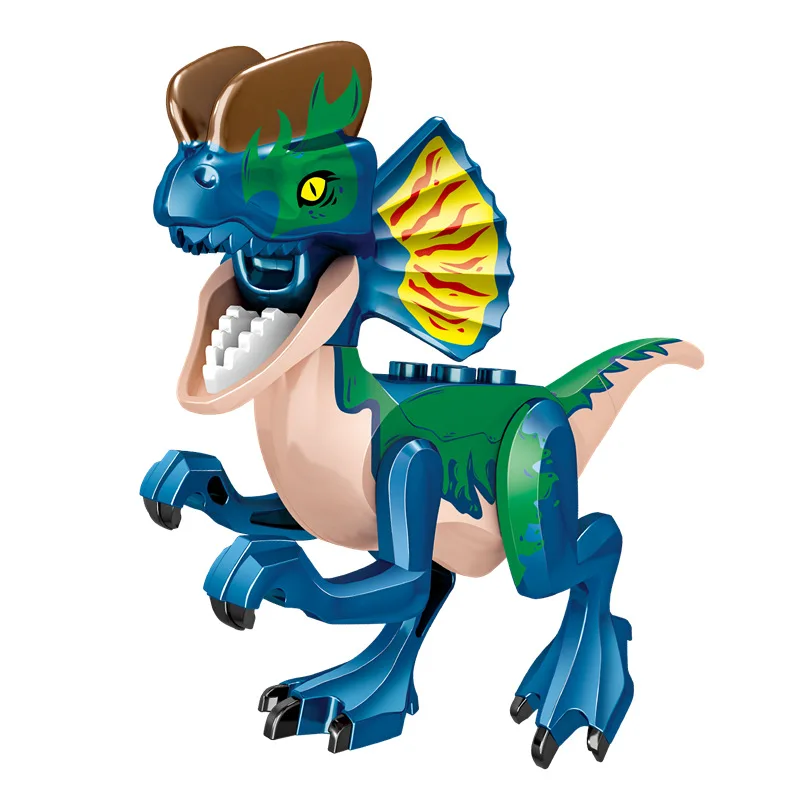 8pcs/lot Jurassic Dino world Tyrannosaurus Rex Wyvern Velociraptor Stegosaurus Building Kits Bolcks Dinosaur figures Raptor Toy | Игрушки и