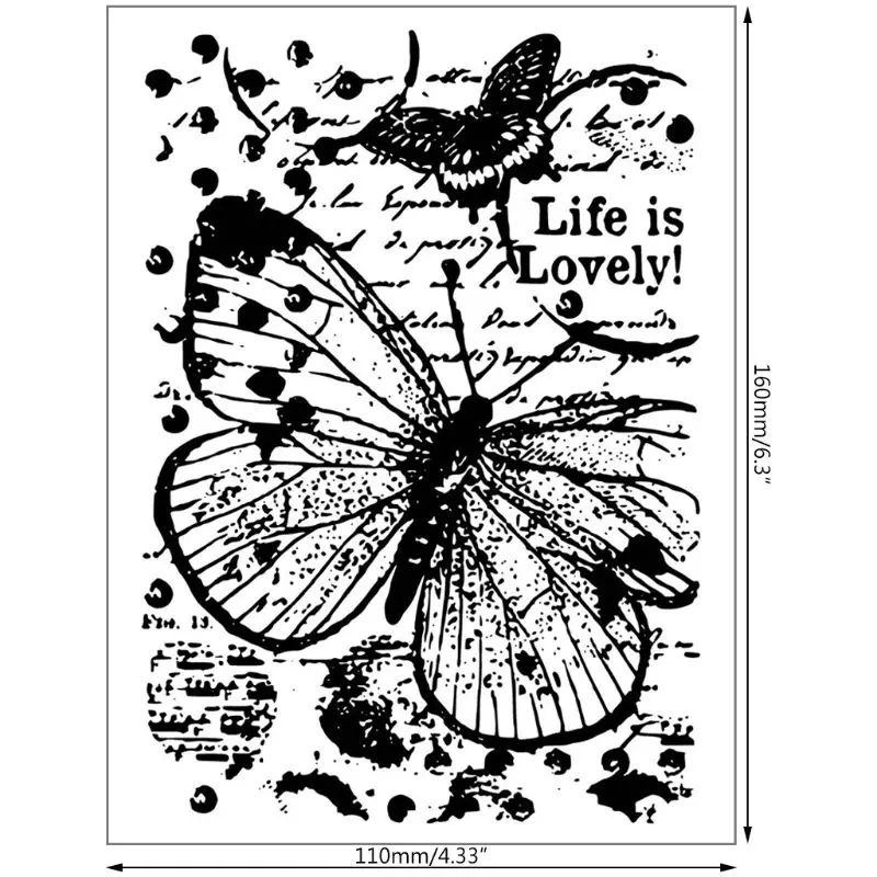 

Dragonfly DIY Silicone Clear Stamp Cling Seal Scrapbook Embossing Album Decor