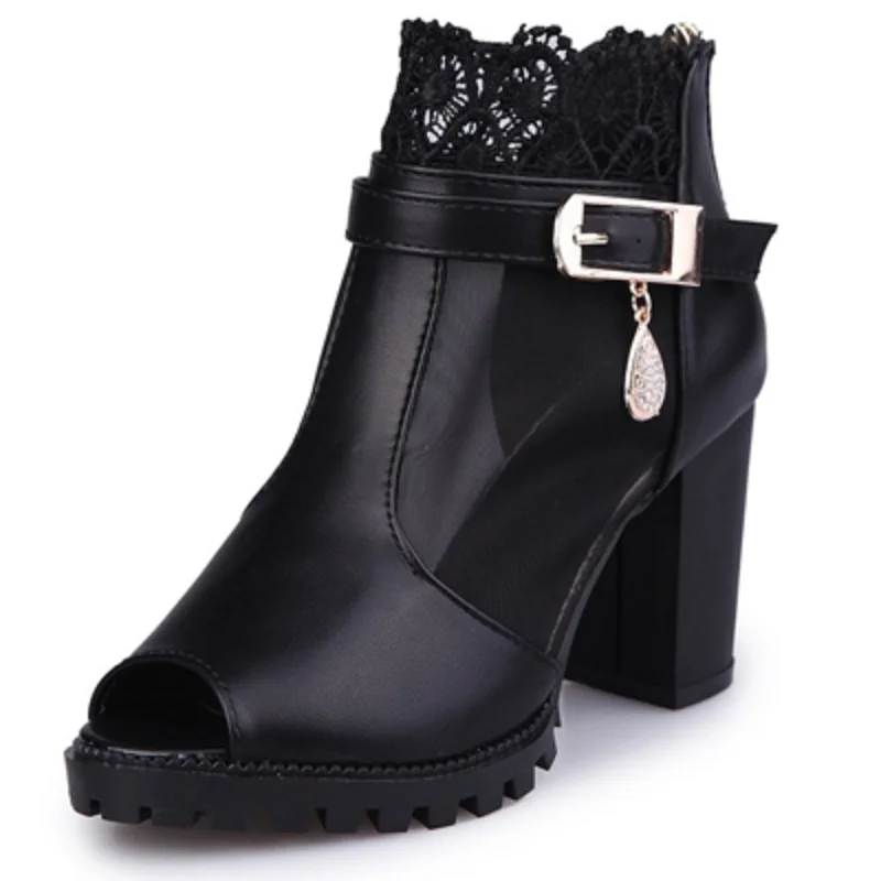 Новинка весна осень 2019 женская модная сетчатая декоративная обувь на толстом