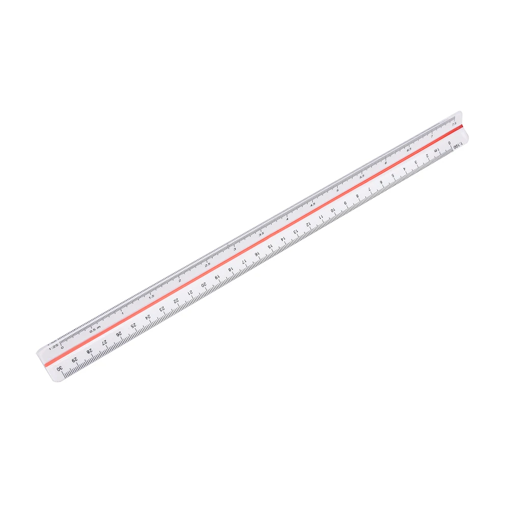 

1PC Plastic Triangular Scale Ruler Measurement 1:20 /1:25 /1:50 1:75 /1:100 /1:125