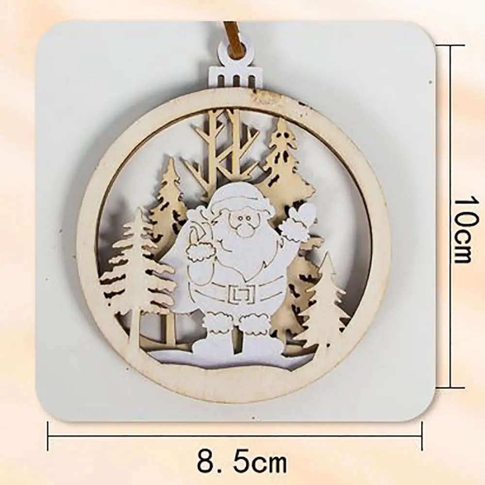 Рождественская деревянная елка Подвески ручная работа украшения для