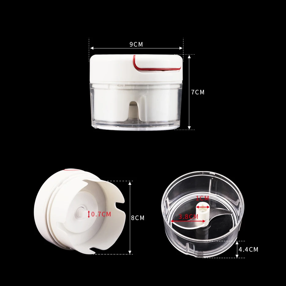 

Mini 170ML Garlic Grinder Hand Pull Food Chopper Mincer Mixer Blender Meat Grinder Fruit Vegetavle Chopper Slicer Food Chopper