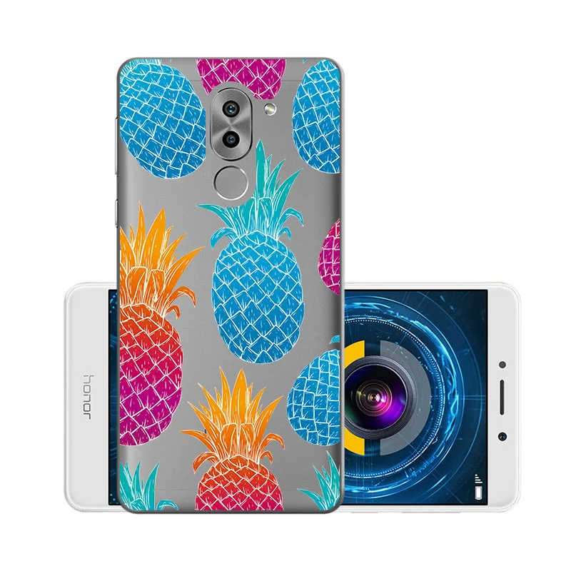 W016 Мягкий чехол из ТПУ, чехлы для huawei Honor 6X, силиконовый прозрачный чехол для huawei GR5, BLL-L21 BLN-AL10 Honor6X mate 9 Lite - Цвет: W016