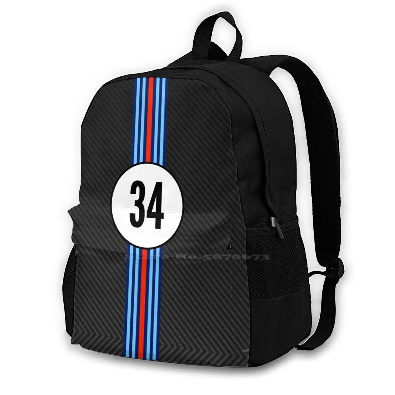 

Racing Stripes Carbon Background 34 Backpack For Student School Laptop Travel Bag Optic Gaming Advan Toyo Tires Martini Drink