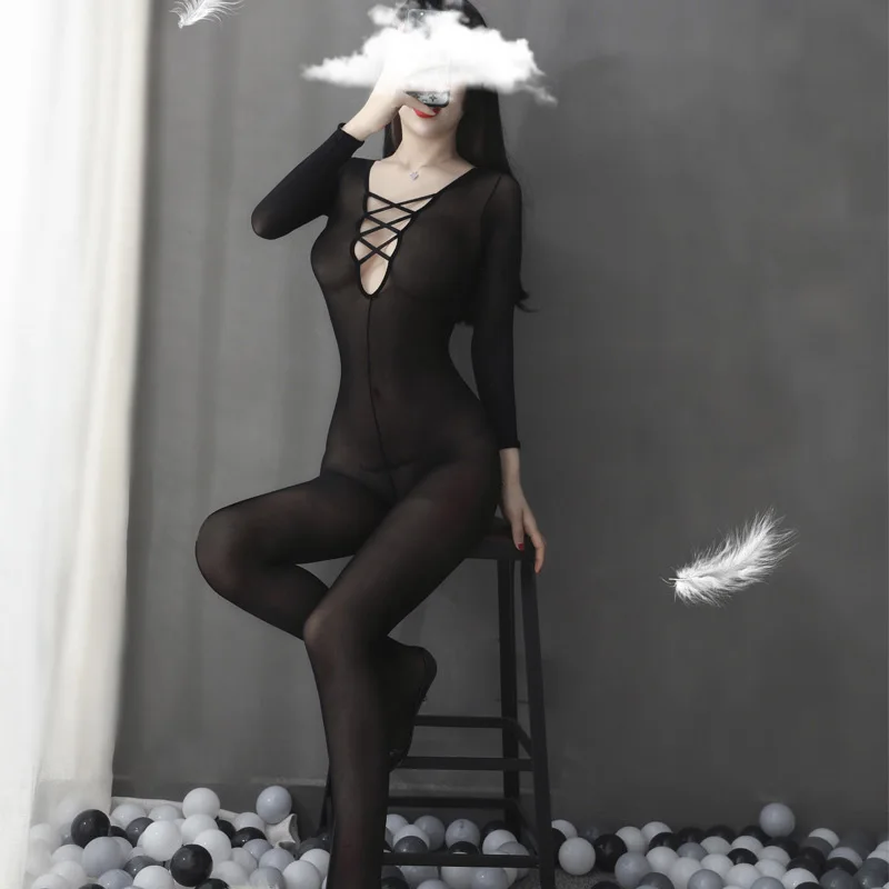 

Новый сексуальный прозрачный бюстгальтер с открытой грудью, Колготки с открытой грудью, боди с открытыми плечами, боди с лямкой на шее, женс...