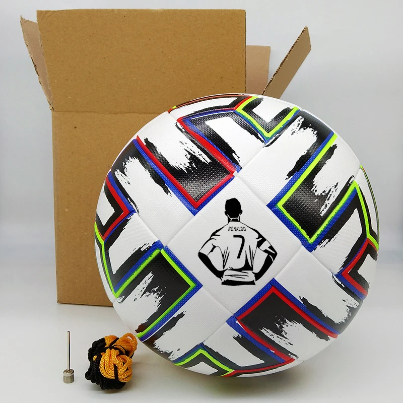 

Футбольный мяч № 7 с логотипом на заказ, размер 5, высококачественный мяч из полиуретана для командных матчей, футбольных тренировок, памятн...