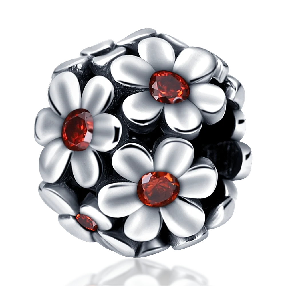 

plata charms of ley 925 Silver Flower-shaped Skewers Charms Beads Fit Original Pandora Bracelet For Women Making Jewelry Gift