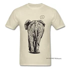 Мужская футболка Bye-bye с принтом слона, мужские топы, толстовки, забавная футболка с коротким рукавом, футболка из 100% хлопчатобумажной ткани с круглым вырезом