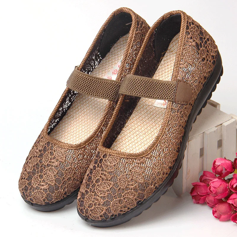 

2021 spring and summer fashion and popular ladies round toe flat casual embroidered shoes