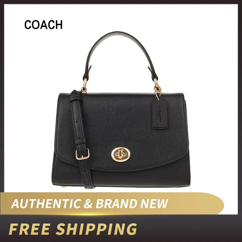 Оригинальная и брендовая новая кожаная сумка Coach F76618 через плечо|Сумки с ручками|