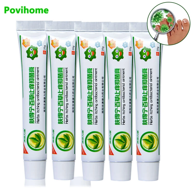 

5pcs Skin Creams Psoriasis Eczema Ointment Herbal Antipruritic Antibacterial Cream For Dermatitis Eczematoid Psoriasis Balm