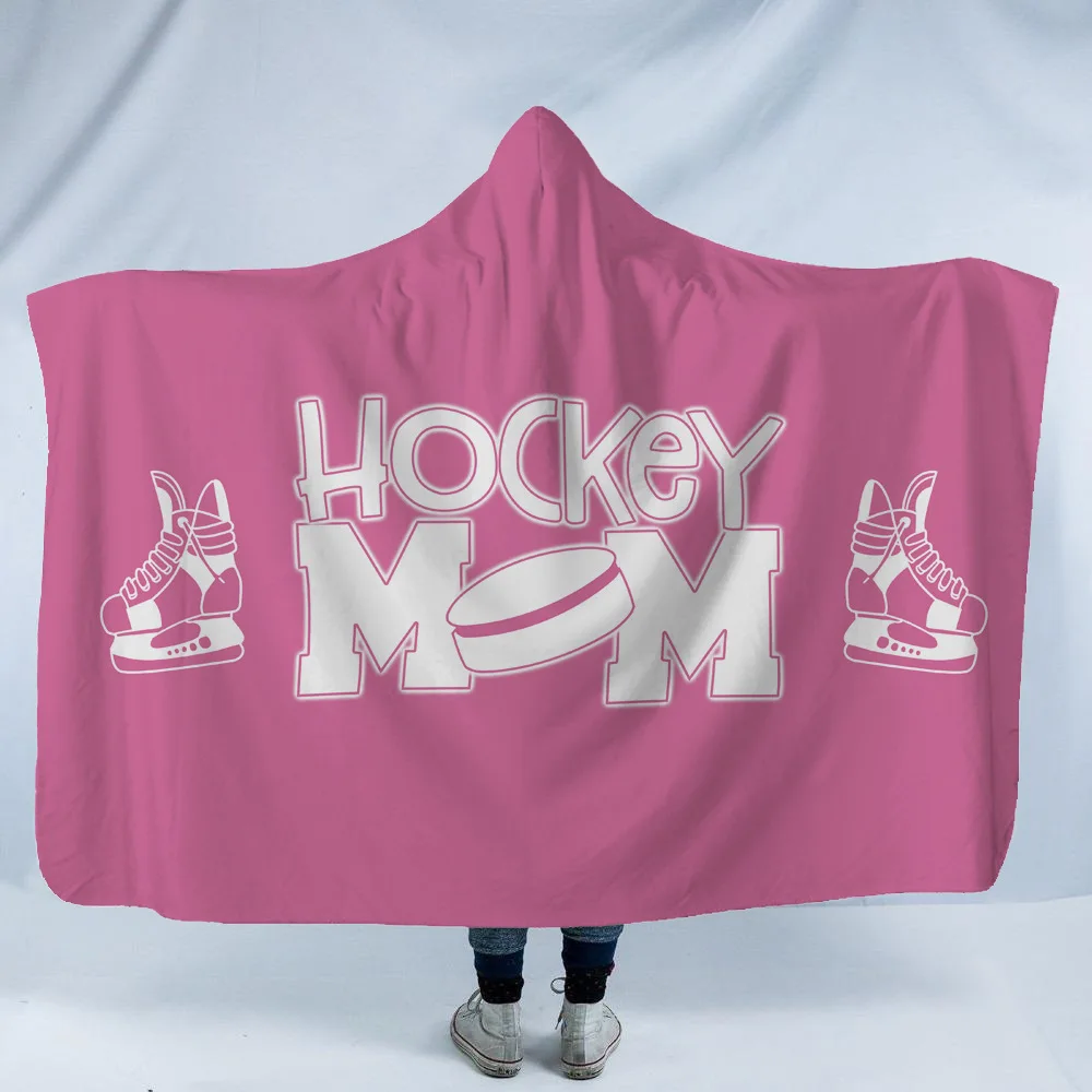 Одеяло с капюшоном ONGLYP утолщенное флисовое хоккейное одеяло мягкое плюшевое