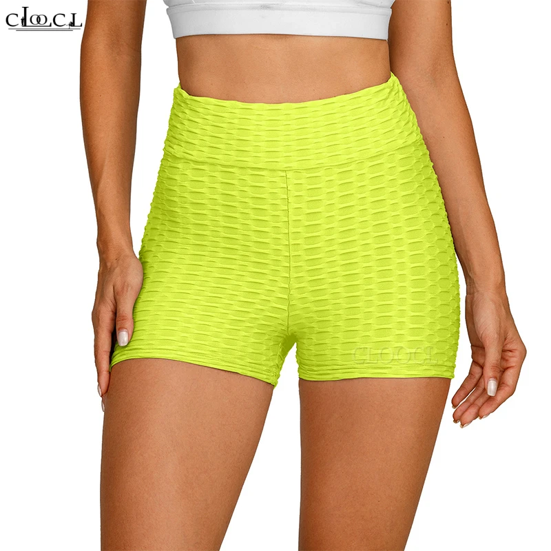 

CLOOCL Women Jacquard Sport Yoga Shorts Gym Fitness Leggings Push Up Butt Yoga Running Sports Hot Pants Drop Shipping