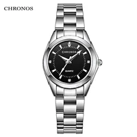 chronos women luxury rhinestone stainless steel quartz watches ladies business watch japanese movement relogio feminino ch23