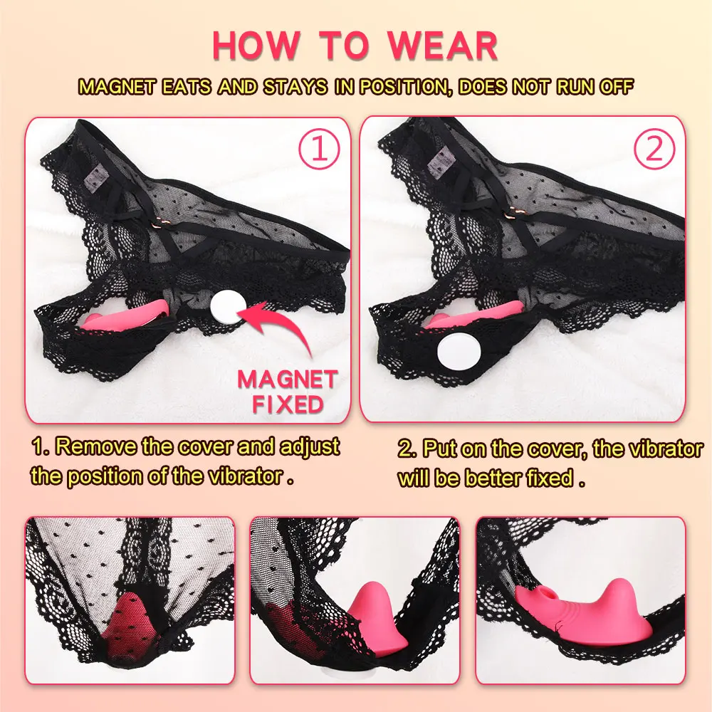 Женские вибрирующие трусики с присоской для клитора стимулятор сосания