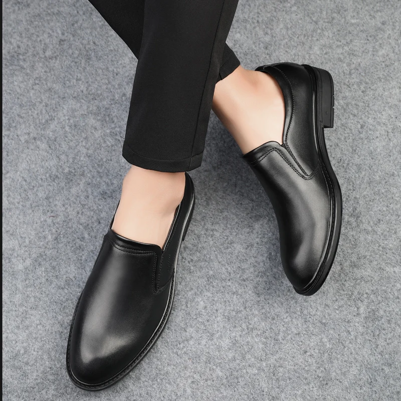 

Italian Men Shoes genuine leather Casual Brand Slip On outdoor Formal Luxury Shoes Men Loafers Moccasins black Driving Shoes o4