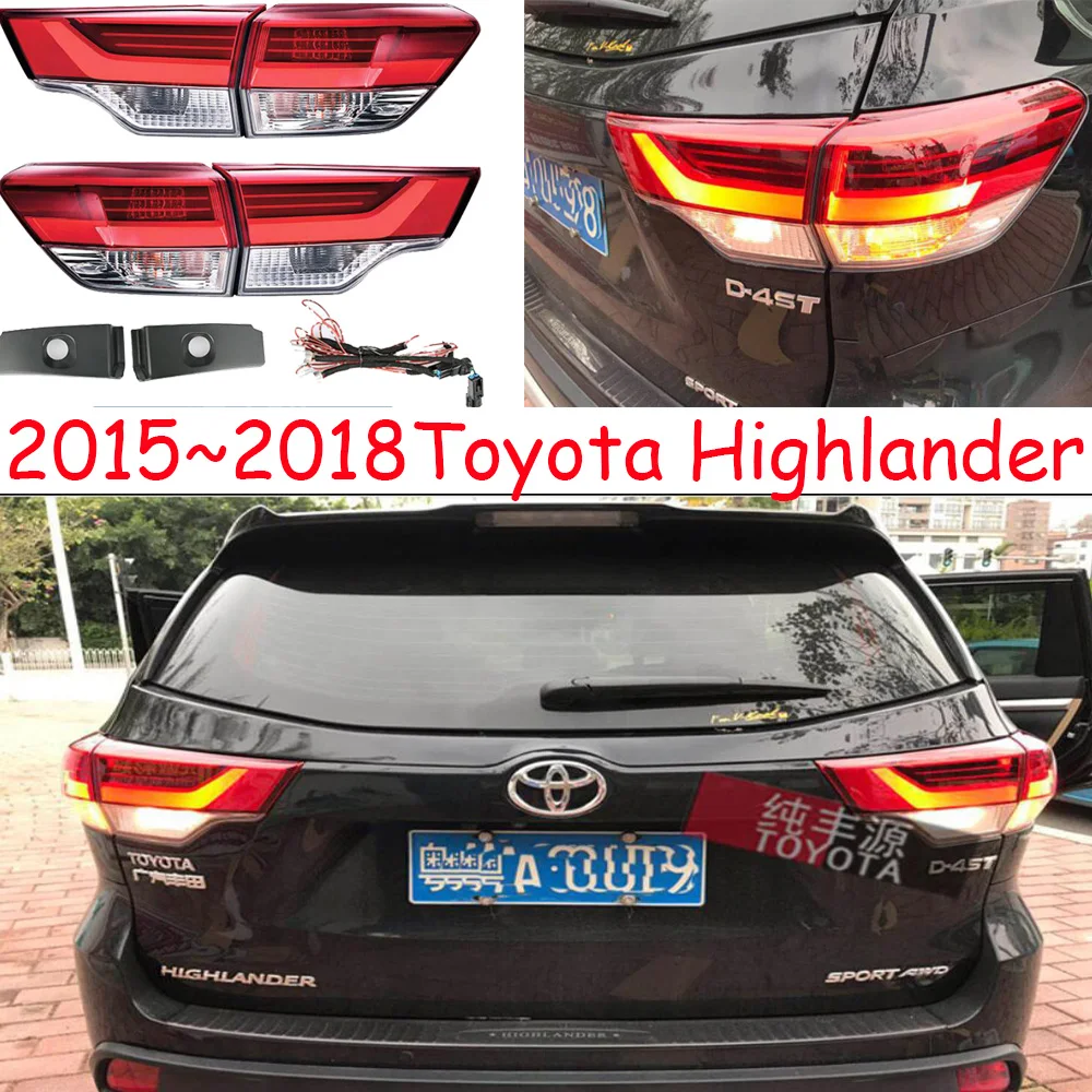 1 шт. 2015 ~ 2017/2018y хвост светильник для Toyota highlander KLUGER автомобильные аксессуары