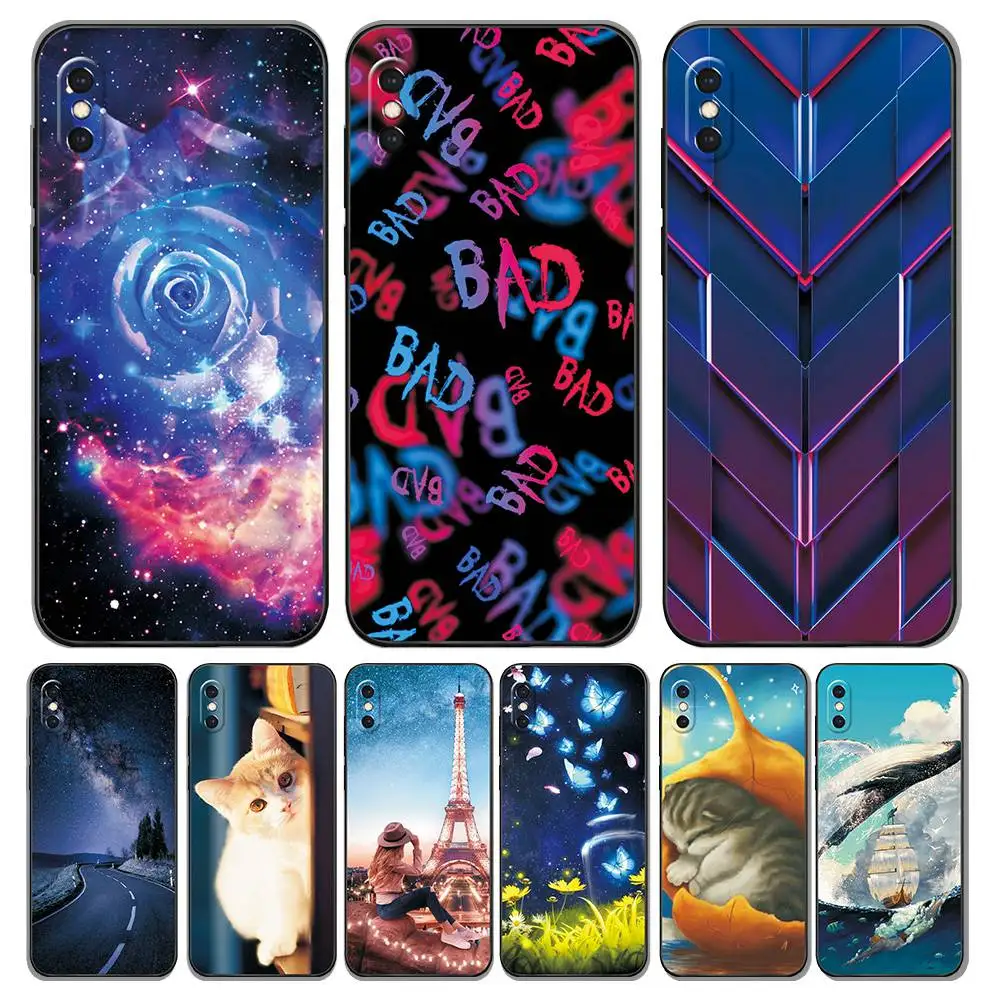 Чехол для iPhone X XR чехол XS Max милый мультяшный силиконовый с цветами задняя крышка