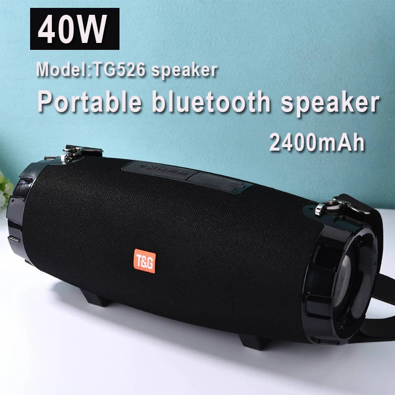 Уличный портативный bluetooth-динамик TG526 40 Вт с FM-радио USB динамик высокая мощность