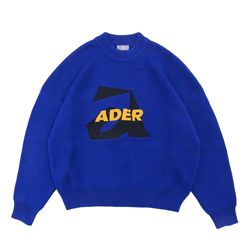 

Vivgae men's clothing autumn and winter 2020 new star same blue Pullover long sleeve letter embroidery sweater men's and women's