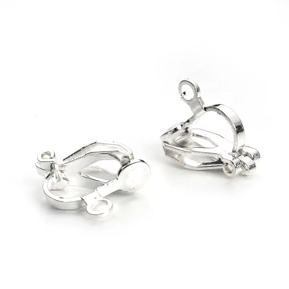 

50pcs/lot 10x12mm Stud Earring Back Silver/Gold Color Blank Earrings Base Tray Bezel For DIY Earrings Craft Jewelry Findings