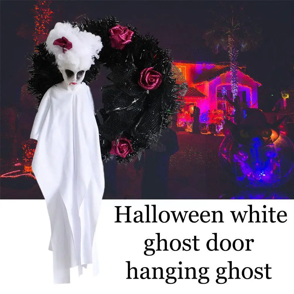 

Halloween Ghost Door Hanging Decor Festival Horror Party Wreath Ornaments Home Garland Ghost Door Hanging Decoration Props
