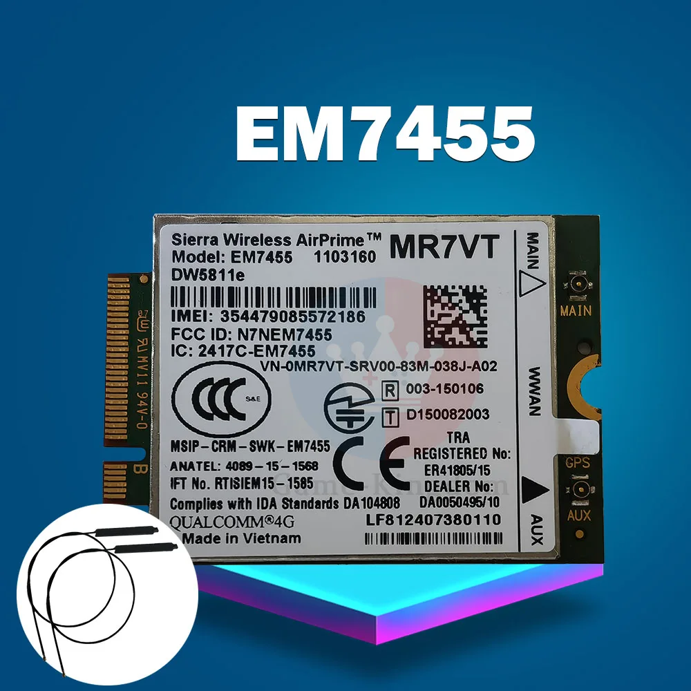 EM7455 DW5811E PN 3P10Y MR7VT FDD/TDD LTE CAT6 4G модуль карта для E7270 E7470 E7370 E5570 E5470 | Компьютеры и офис