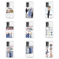 greys anatomy phone case for huawei p40 p30 p20 mate honor 10i 30 20 i 10 40 8x 9x pro lite transparent cover