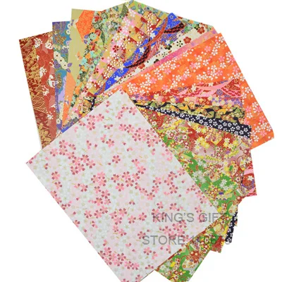 21x28cm Set F Оригами, японская бумага Chiyogami Yunzen, ручная шелковая экранированная бумага для украшения подарочной коробки, куклы - Цвет: 21x28cm Set F