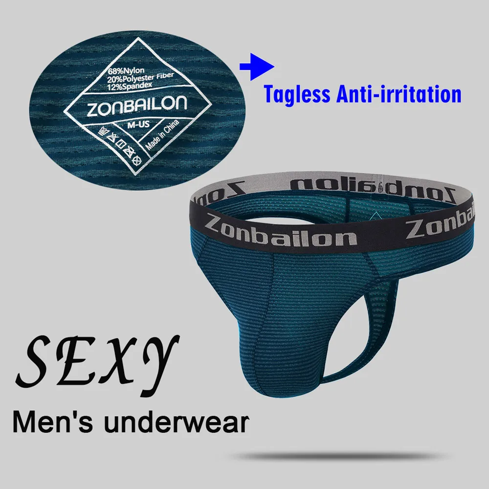 Panties Bikini Thongs G-Strings Men Underwear Briefs Through Low-Rise Breathable