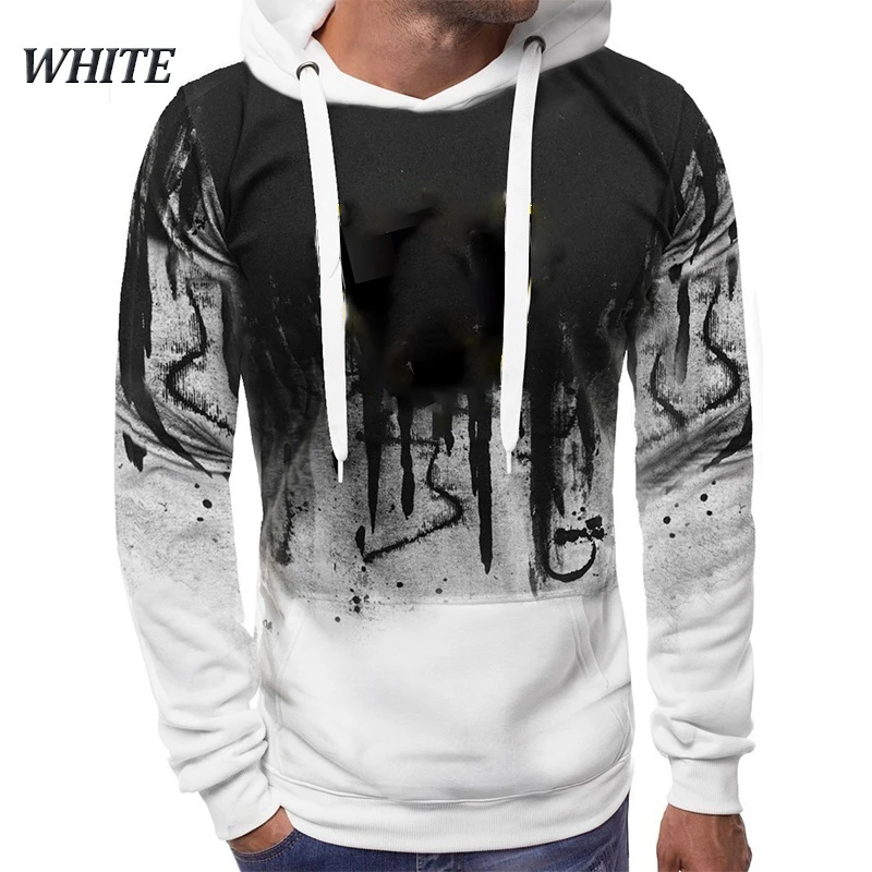 

2021 New Autumn/Winter Oversize Sweatshirts Men Fashion Splash Ink Hoodies Male Casual Long Sleeve Streetwear Pullovers S-4XL