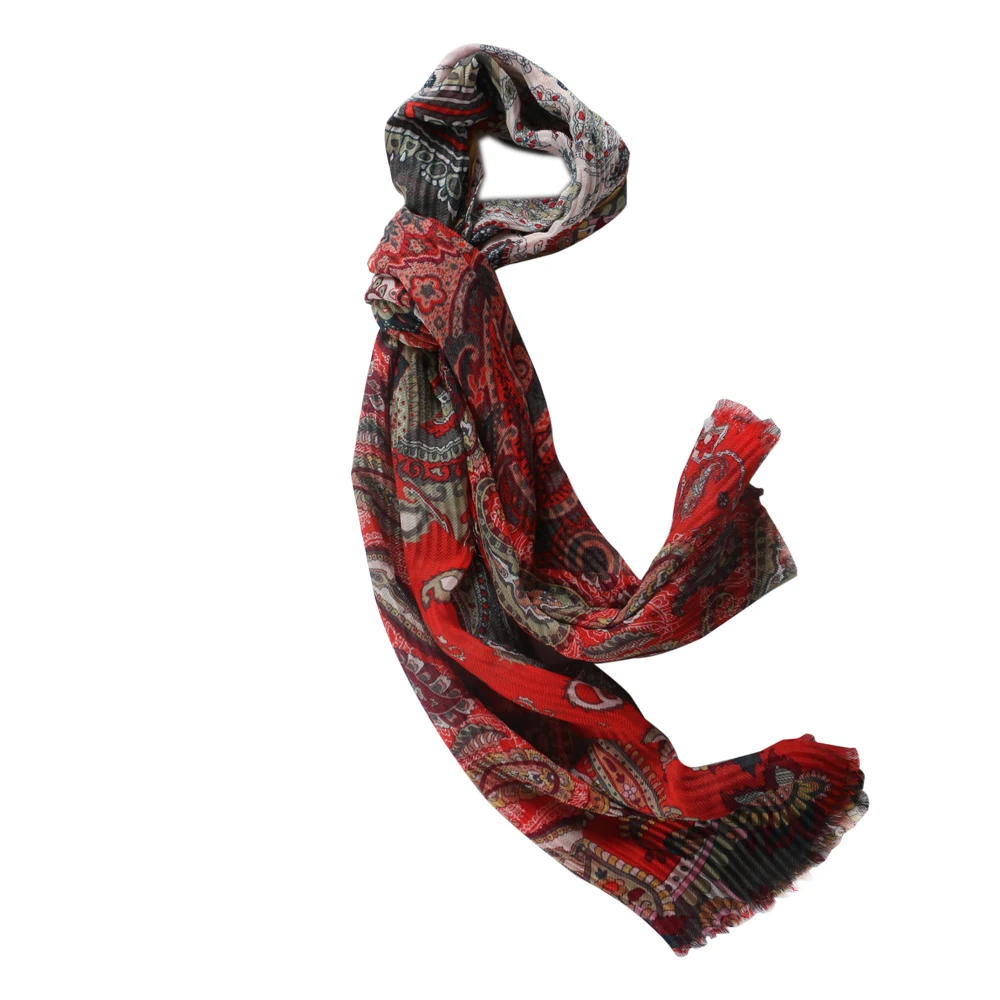 Новинка женский шарф с принтом морщинка пузырьковый хлопковый мусульманский