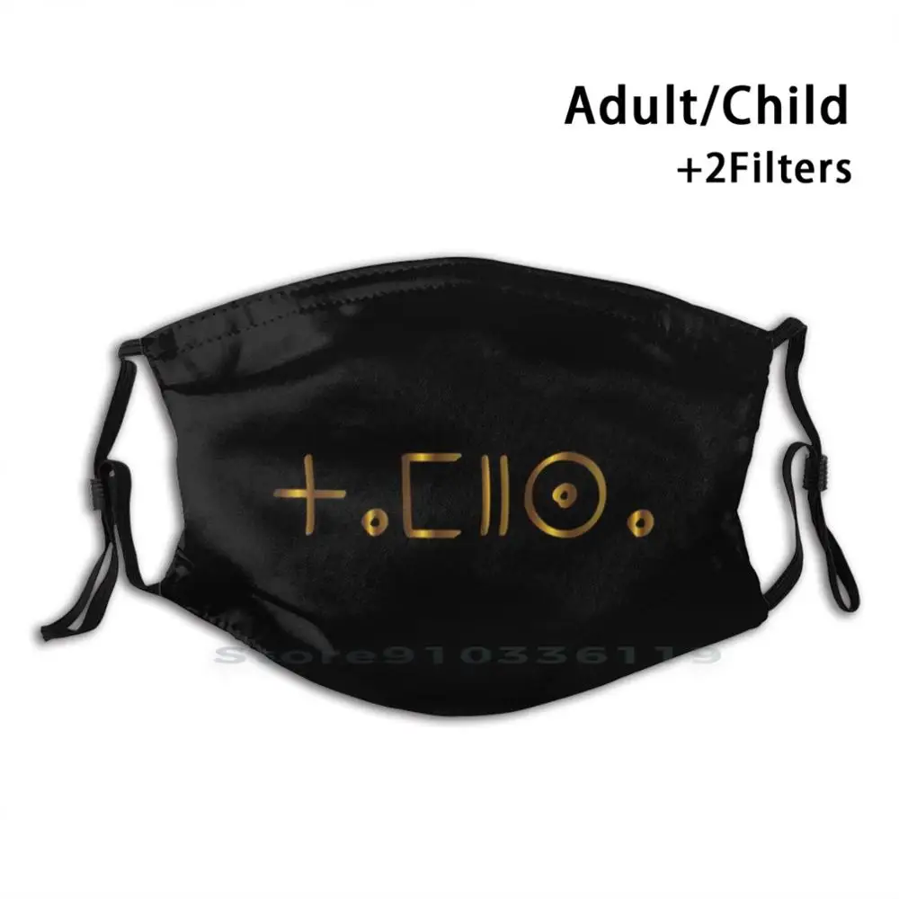 Tamlsa Amazigh Name Tifinagh Golden/ⵜⵎⵎⵍⵙⵙⵉⵉdesign Design Anti Dust Filter смываемая маска для лица Kids