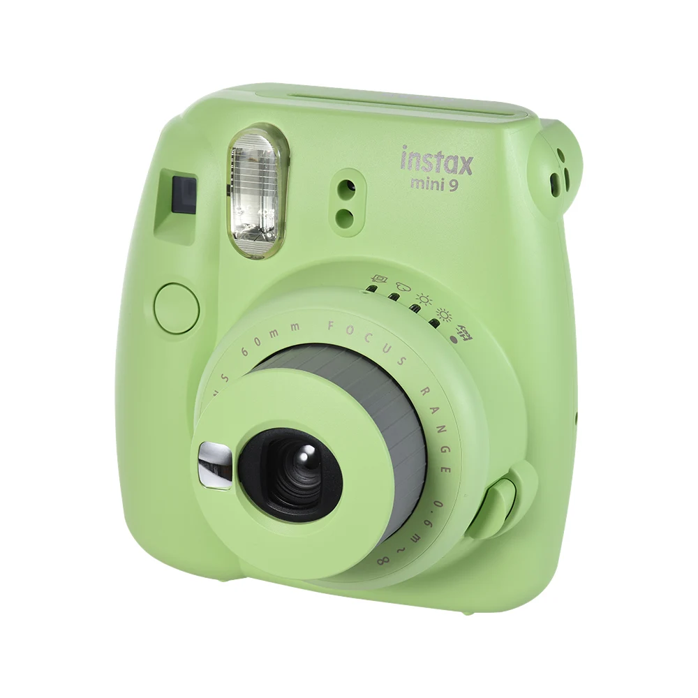 Fujifilm Instax Mini 9 мгновенная камера, пленочная камера, мини-пленка для фотографий с зеркалом для селфи, аккумулятор 2 шт., голубой лед