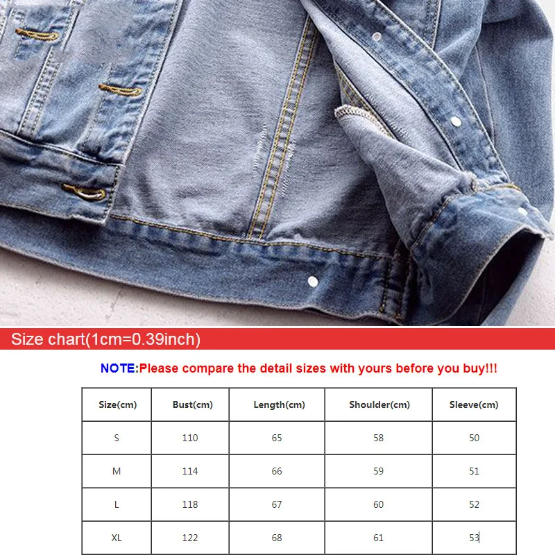 

SLLSKY New Women Jean Jackets Long sleeve Female Hooded Denim Jacket Women Ladies Casual Single Breasted Loose Basic Coat Tops