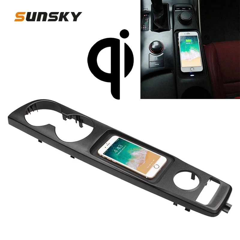 car charger qi standard wireless charger 10w quick charging for lexus is300 2015 2019 auto smart phone holder left driving free global shipping