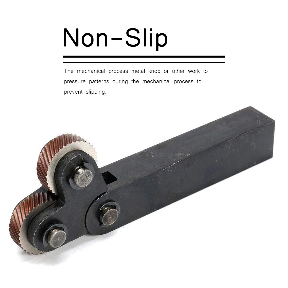 

7pcs Steel Dual Wheel Knurling Tool Set with 0.5mm 1mm 2mm Wheel Linear Pitch Knurl Kit Lathe Cutter Wheel Knurling Set