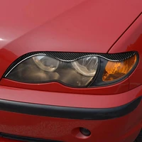 car carbon fiber front headlight eyebrow eyelids cover sticker trim for bmw 3 series e46 1998 1999 2000 2001 2002 2003 2004 2005