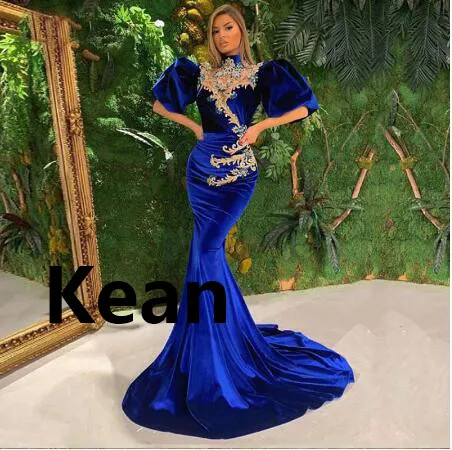 

Велюровые вечерние платья с пышными рукавами, золотые кружевные исламские дубайские кафтан, Саудовский арабский вечерний наряд, платье для...