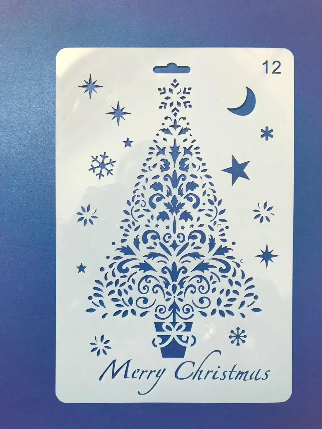 12 шт./компл. Рождественские Элементы шаблон картины трафареты для скрапбукинга DIY