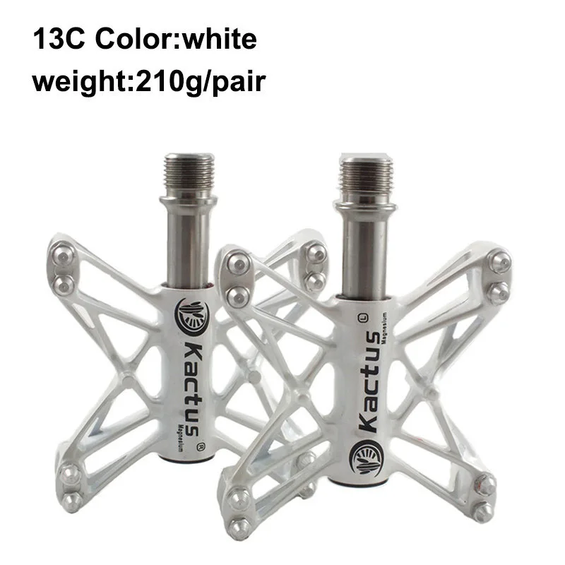 13C 210g white 161 г/пара, титановые оси, педали для велосипеда, противоскользящие, ультралегкие, ЧПУ, MTB, педали для шоссейного велосипеда, велосипедные BMX 3, герметичные педали с подшипником - Цвет: 13C 210g white