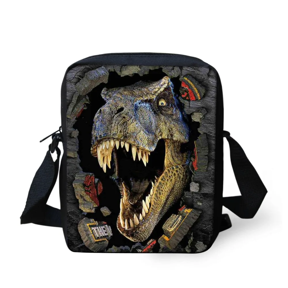 Fashion Vintage Small Cross Body Shoulder Bag Boys Messenger Bags Cool Dinosaur Crossbody Casual Canvas Travel |