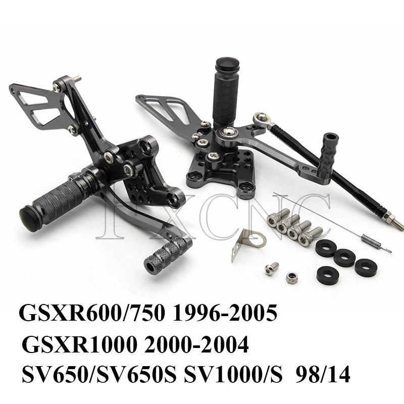 Подножки для мотоцикла с ЧПУ подножки задний комплект подножка Suzuki GSXR 600 750 1000 K1 K5