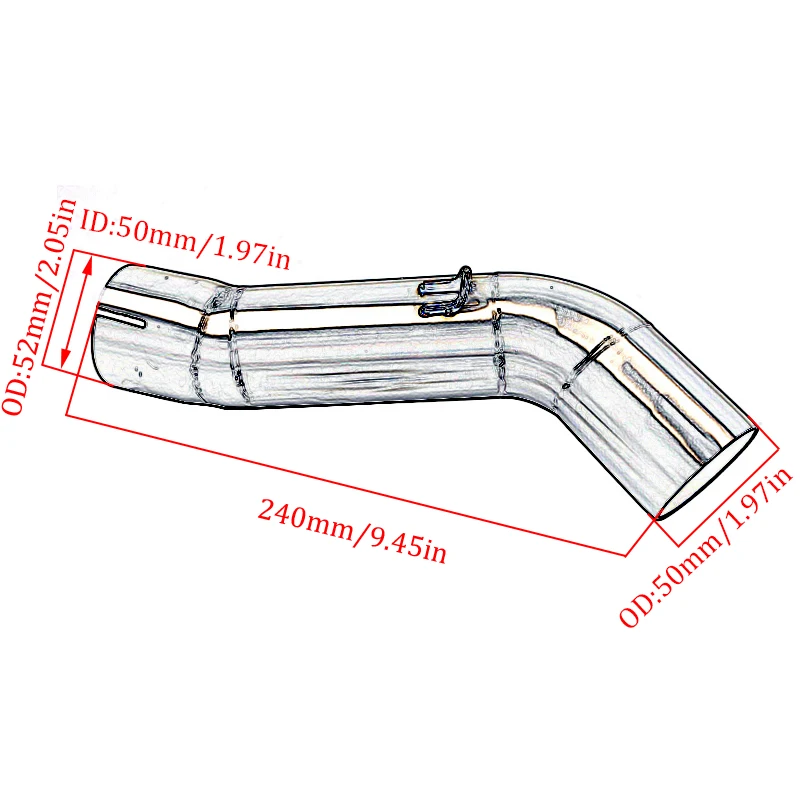 

For BMW C650 Sport 2016 2017 2018 2019 2020 Exhaust Muffler Modified Escape Mid Link Pipe Connector Slip On Muffler Reserve Cat