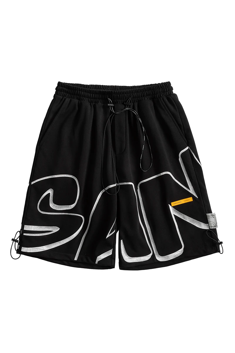 

2021 New Summer Embroidery Men's Short Pants Unisex Women's Oversized Boyfriend Style Trousers Hip Hop Casual Sport Streetwear
