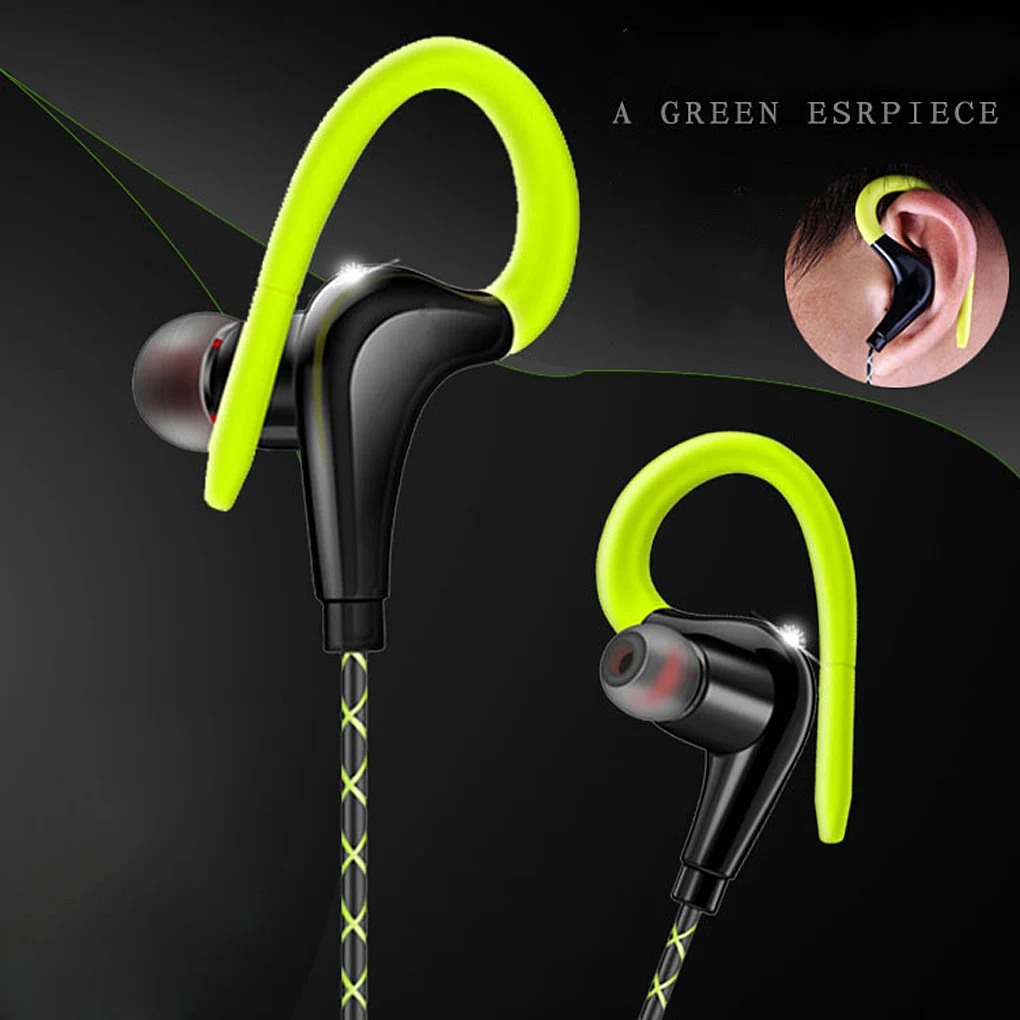 

3.5mm Ear Hook Headphones Sports Headphones for iPhone Samsung Xiaomi Noise Cancelling Waterproof Wired Headphones with Mic